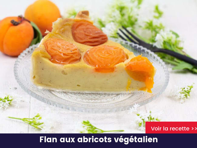 Flan aux abricots végétalien